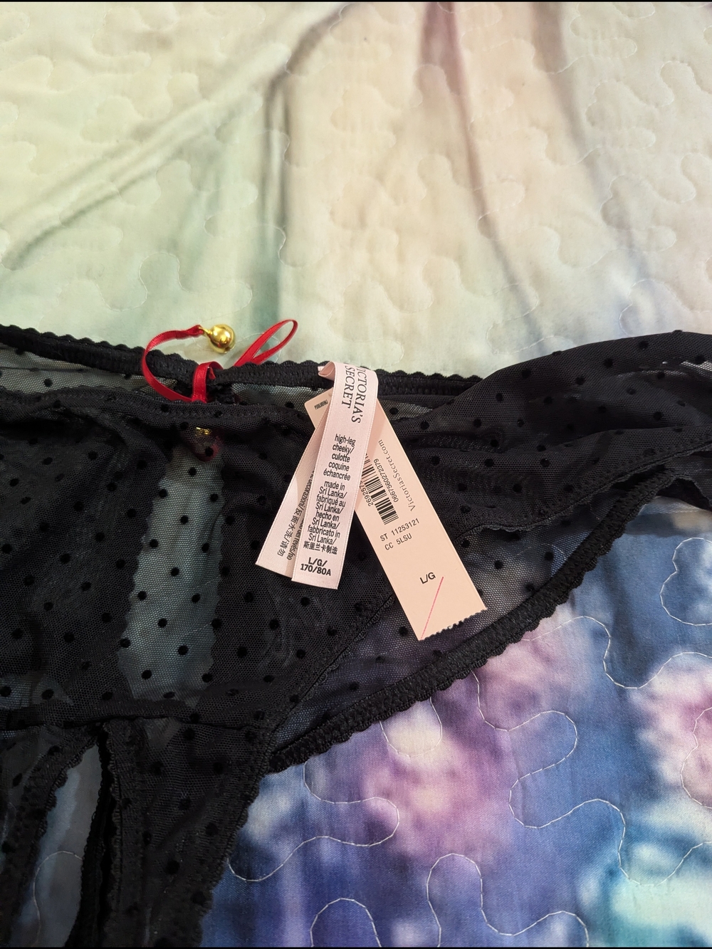 🖤 Victoria’s Secret Black Polka Dot Cheeky Panty – Large – NWT - Picture 8 of 13